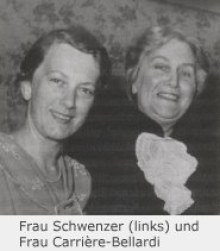 Fr. Schwenzer und Frau Carriere-Bellardi (rechts)
