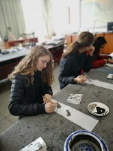 Chinesische Tuschemalerei Im Luhe Highschool Peking