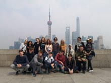 Die Skyline von Shanghai an der Promenade Shanghai