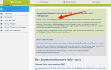 Start auf der Wettbewerbsplattform - auf Wettbewerbauswahl klicken!
